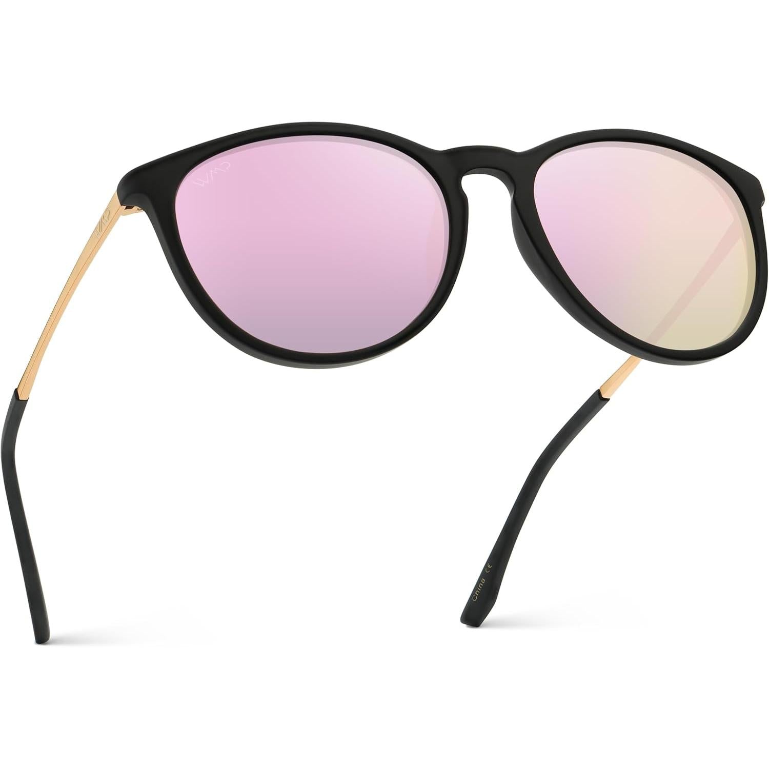Gafas de Sol Redondas para Mujer – Estilo Retro de Diseñador con Lentes Polarizados UV400